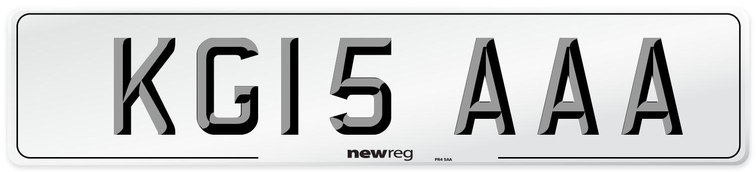 KG15 AAA Number Plate from New Reg